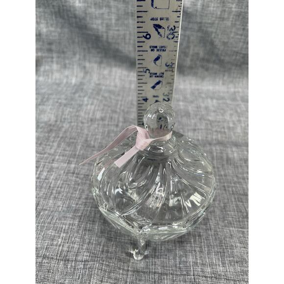 2pk Vintage 3 Legged Crystal Glass 4 Inch Lidded Candy Dish Home Decor Any Room - Picture 7 of 8